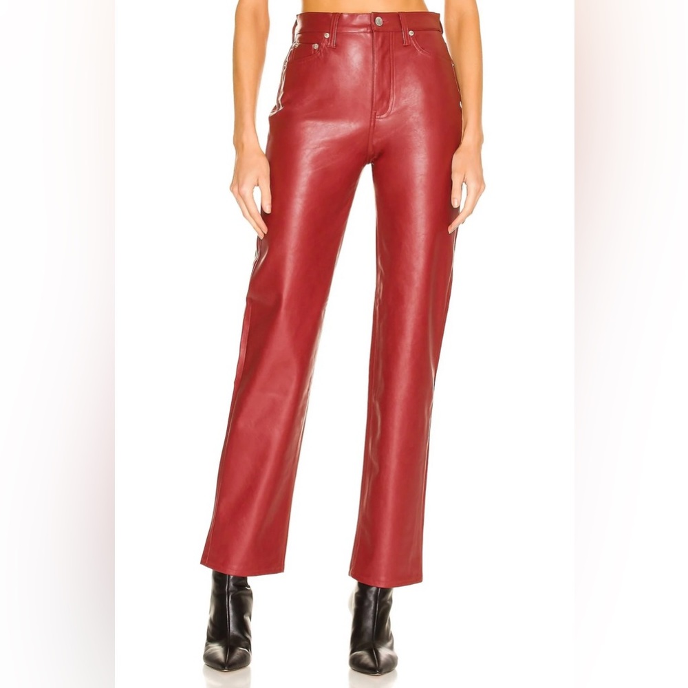 Pistola- Cassie Super High Rise Straight Pant in Carmine